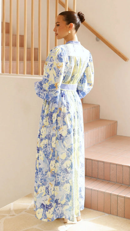 Kalliope Maxi Dress Blue Yellow