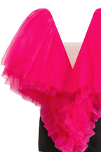 Volumetric heart shaped mini dress