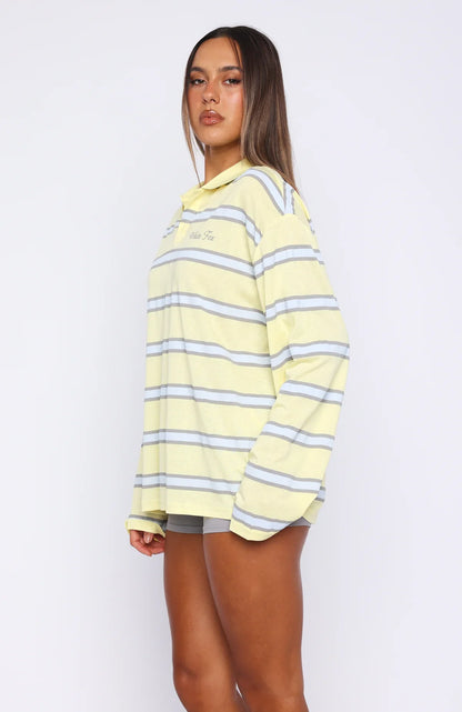 Verano Sixteen Carmen Long Sleeve Oversized Jersey Lemon