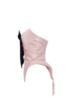 Sleeveless pink corset with detachable bow Parisienne