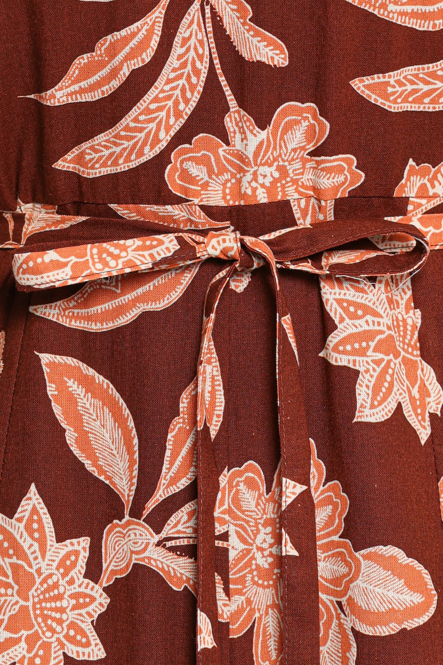 Kehlani Halterneck Jumpsuit Orange Floral