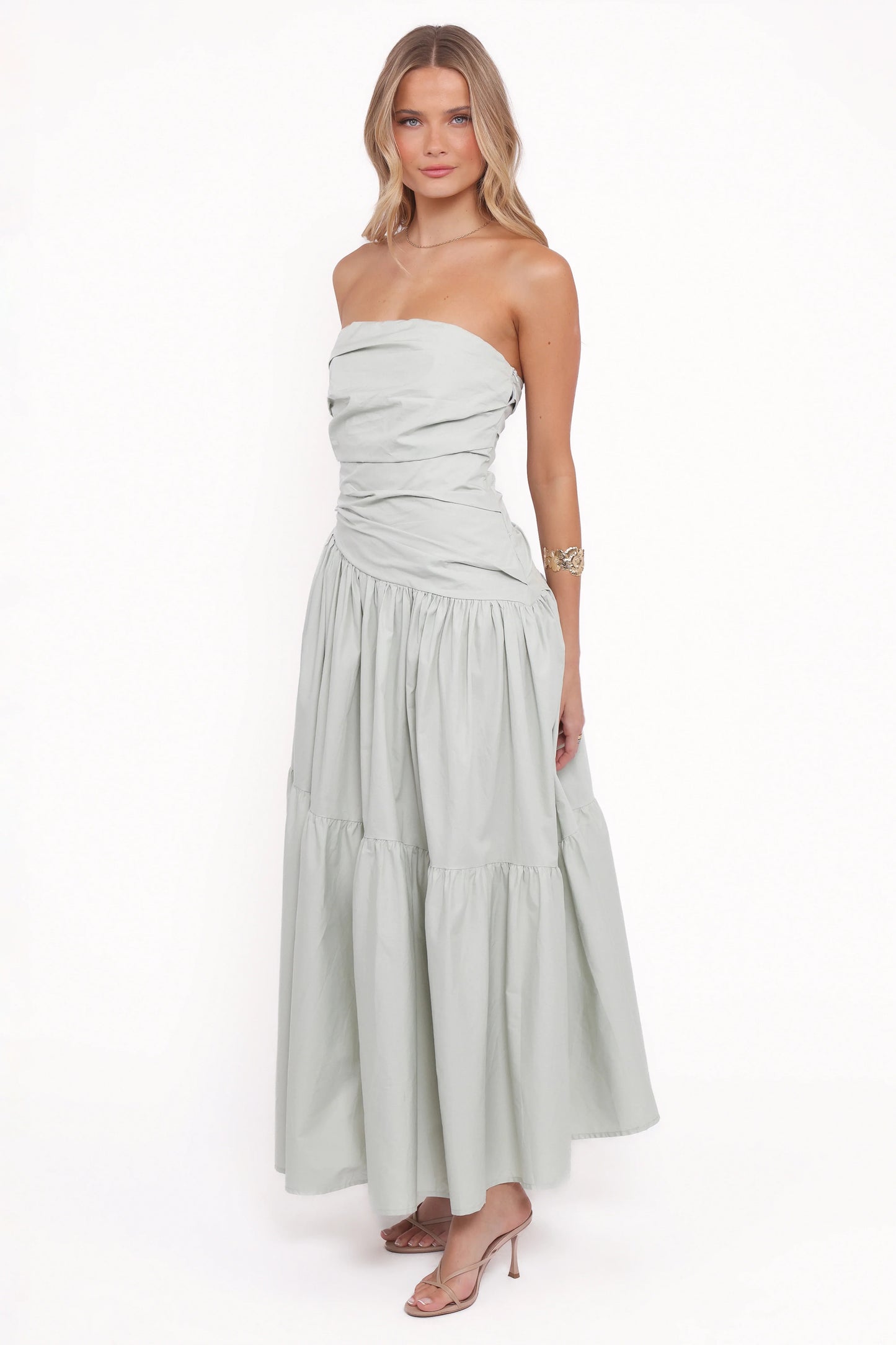 Blanche Strapless Maxi Dress Mint