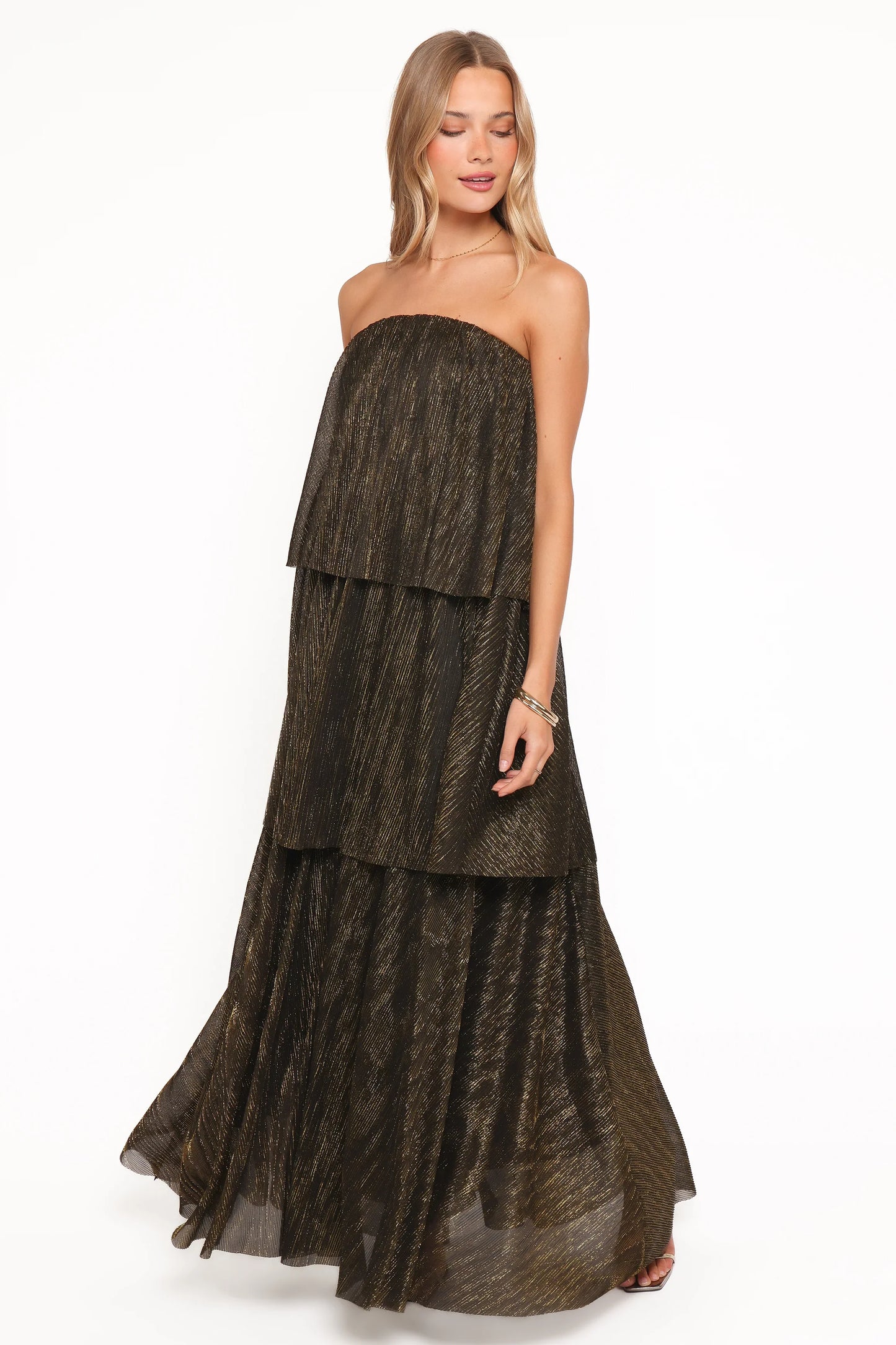 Bloom Strapless Maxi Dress Black