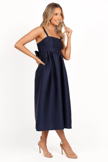 Isla Midi Dress Navy