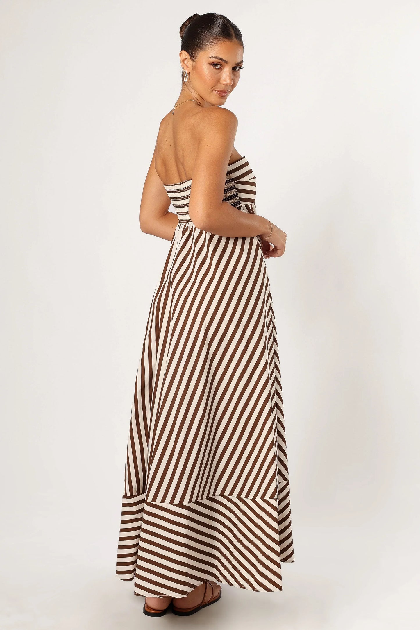 Bowie Strapless Maxi Dress Chocolate