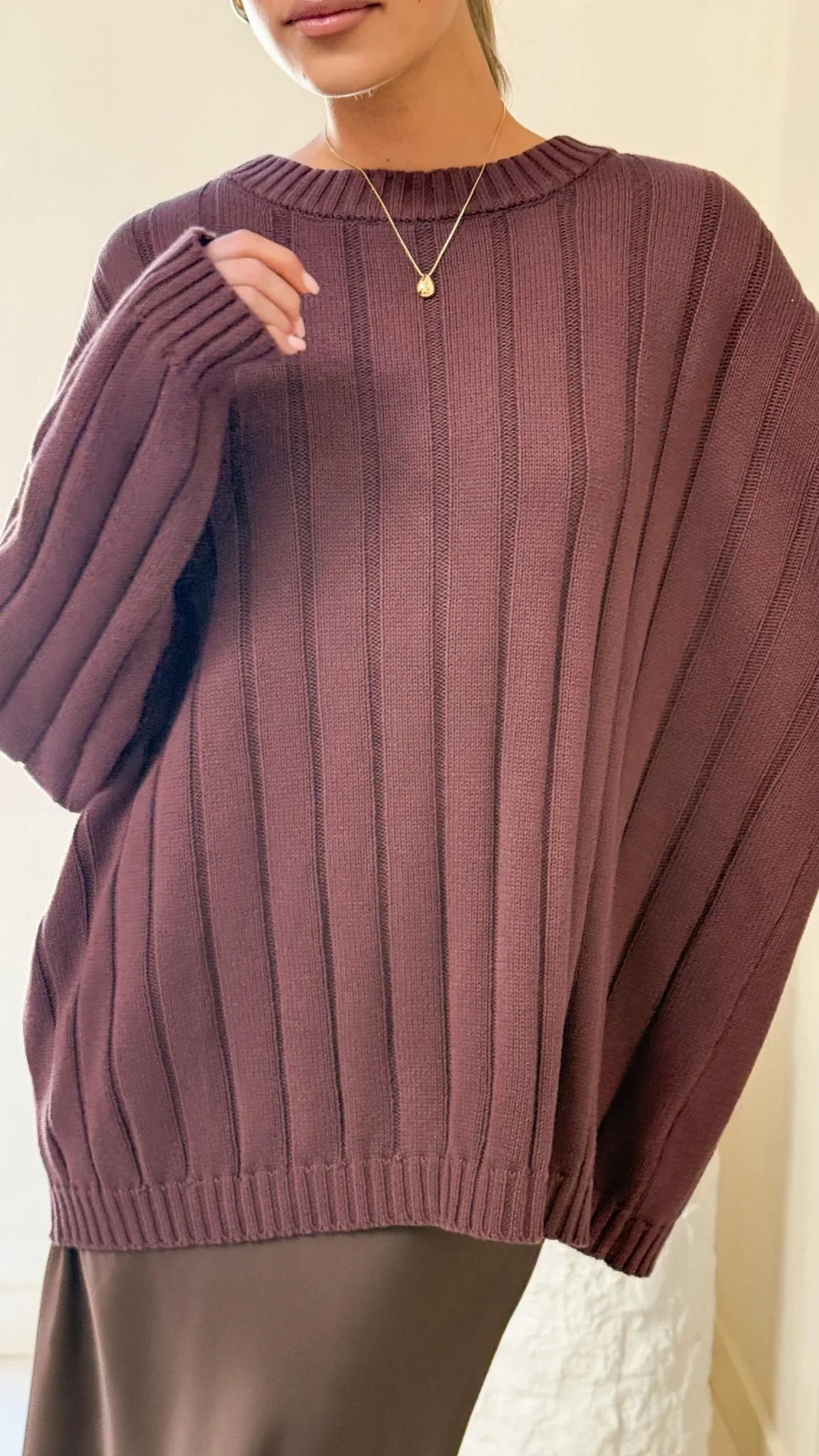 Naiva Oversized Knit Brown