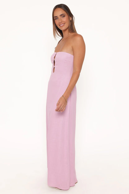 Bolton Strapless Maxi Dress Lavender