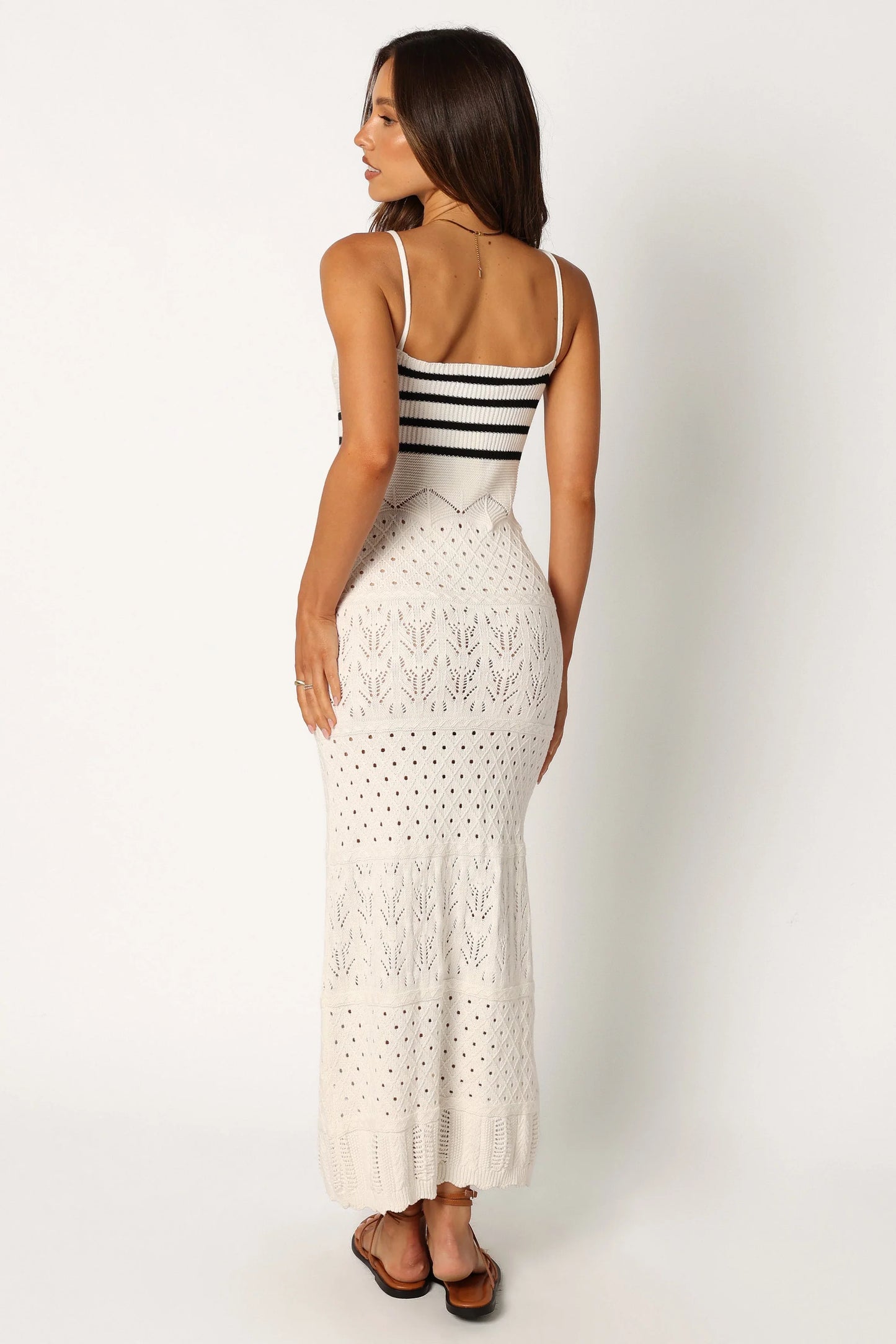Landon Midi Dress Black White