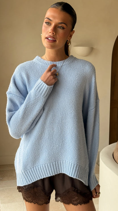 Belle Knit Sweater Blue