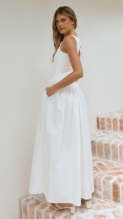 Alita Maxi Dress White