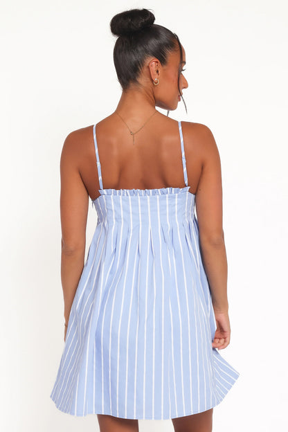 Cole Mini Dress Blue Stripe