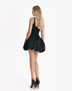 Black corset mini dress