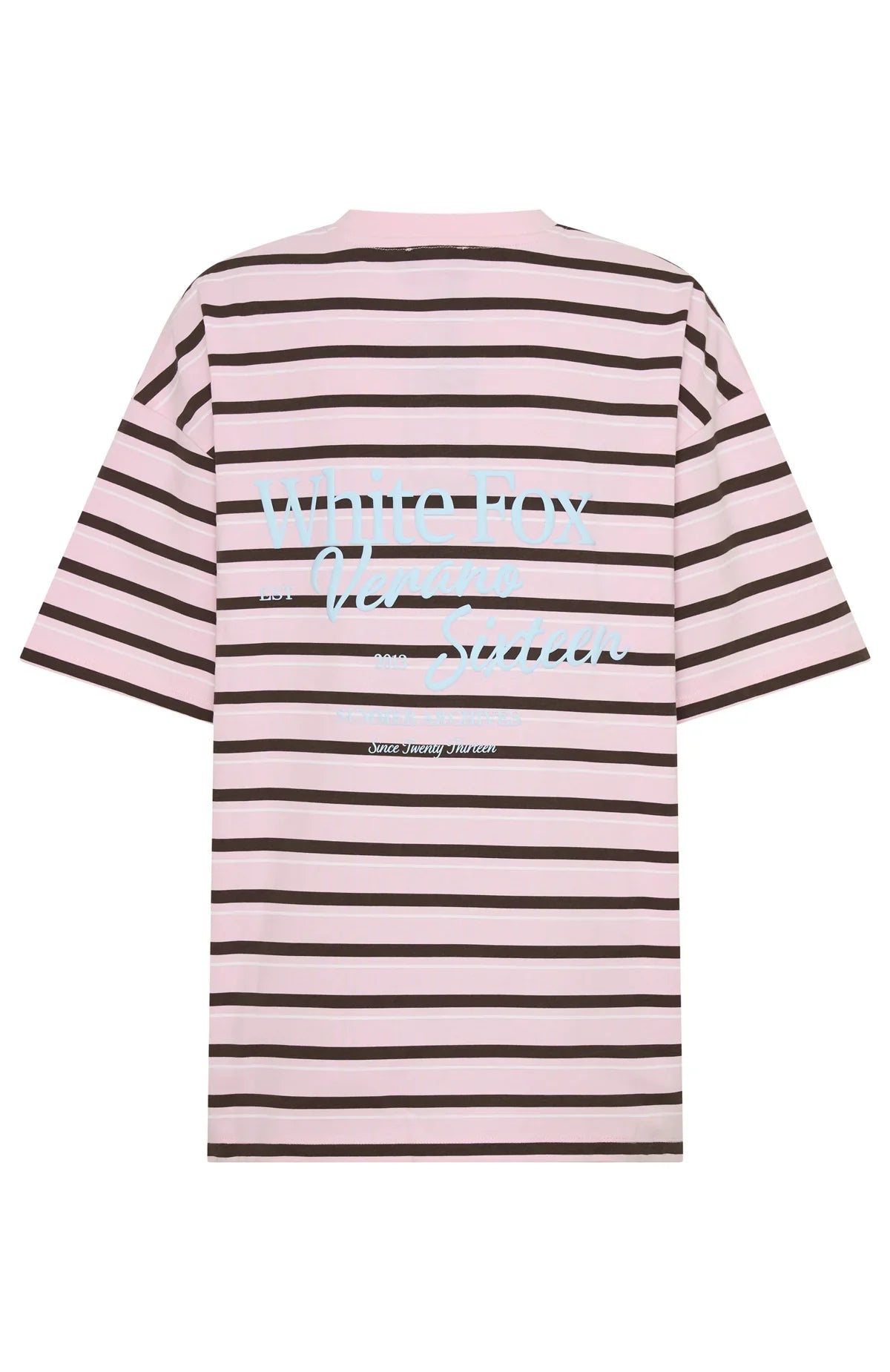 Verano Sixteen Viola Oversized Tee Pink Stripe