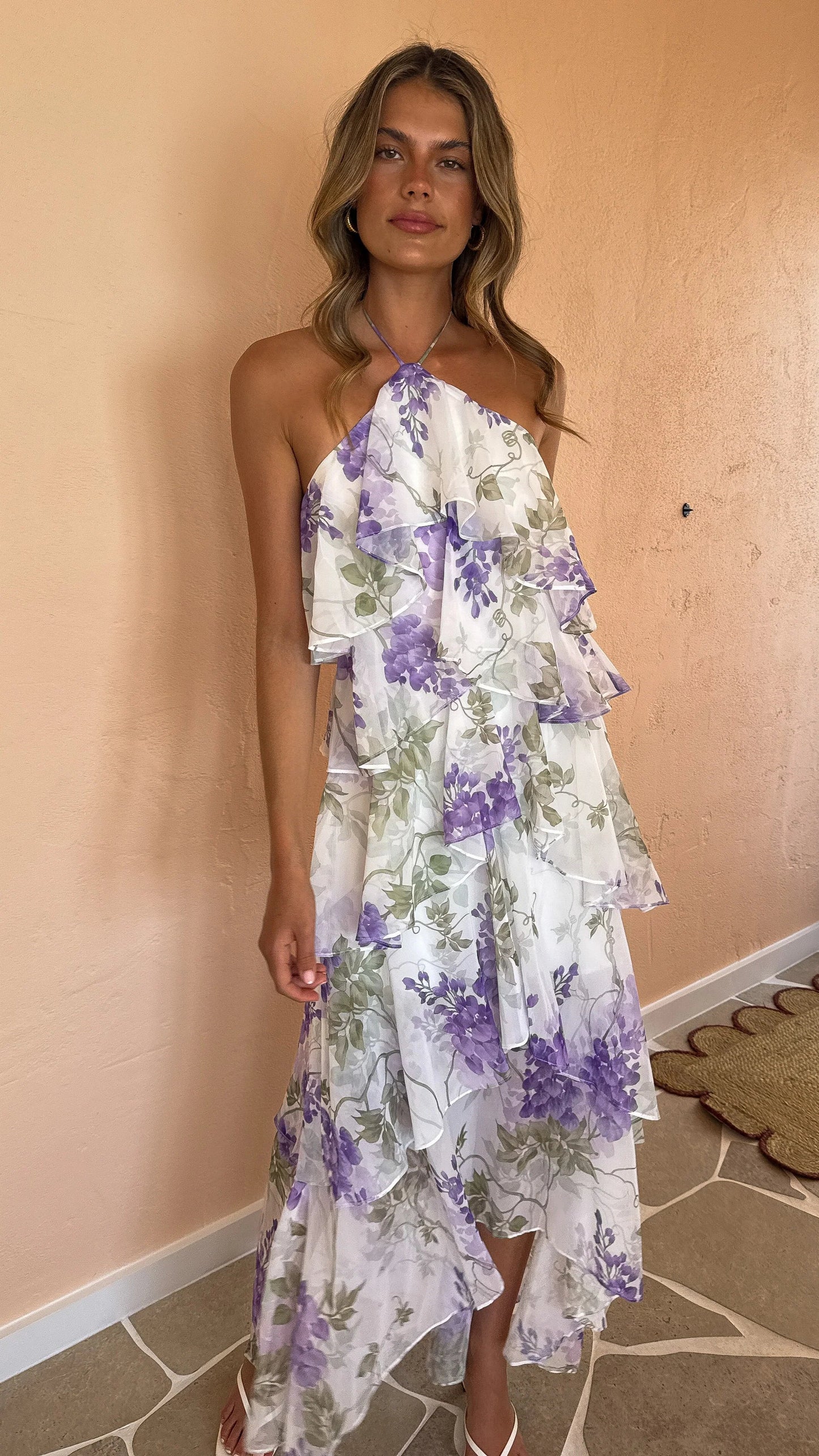 Soho Maxi Dress Lilac Floral