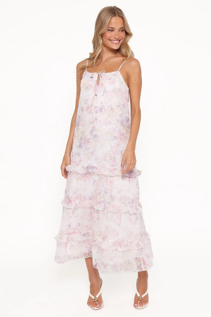 Minka Maxi Dress White Multi Floral