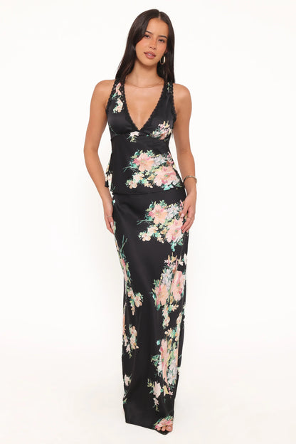Velman Skirt Black Floral