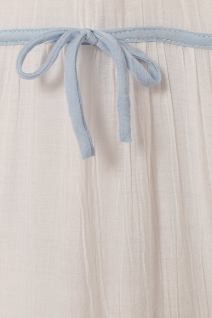 Aubree Midi Dress White Blue