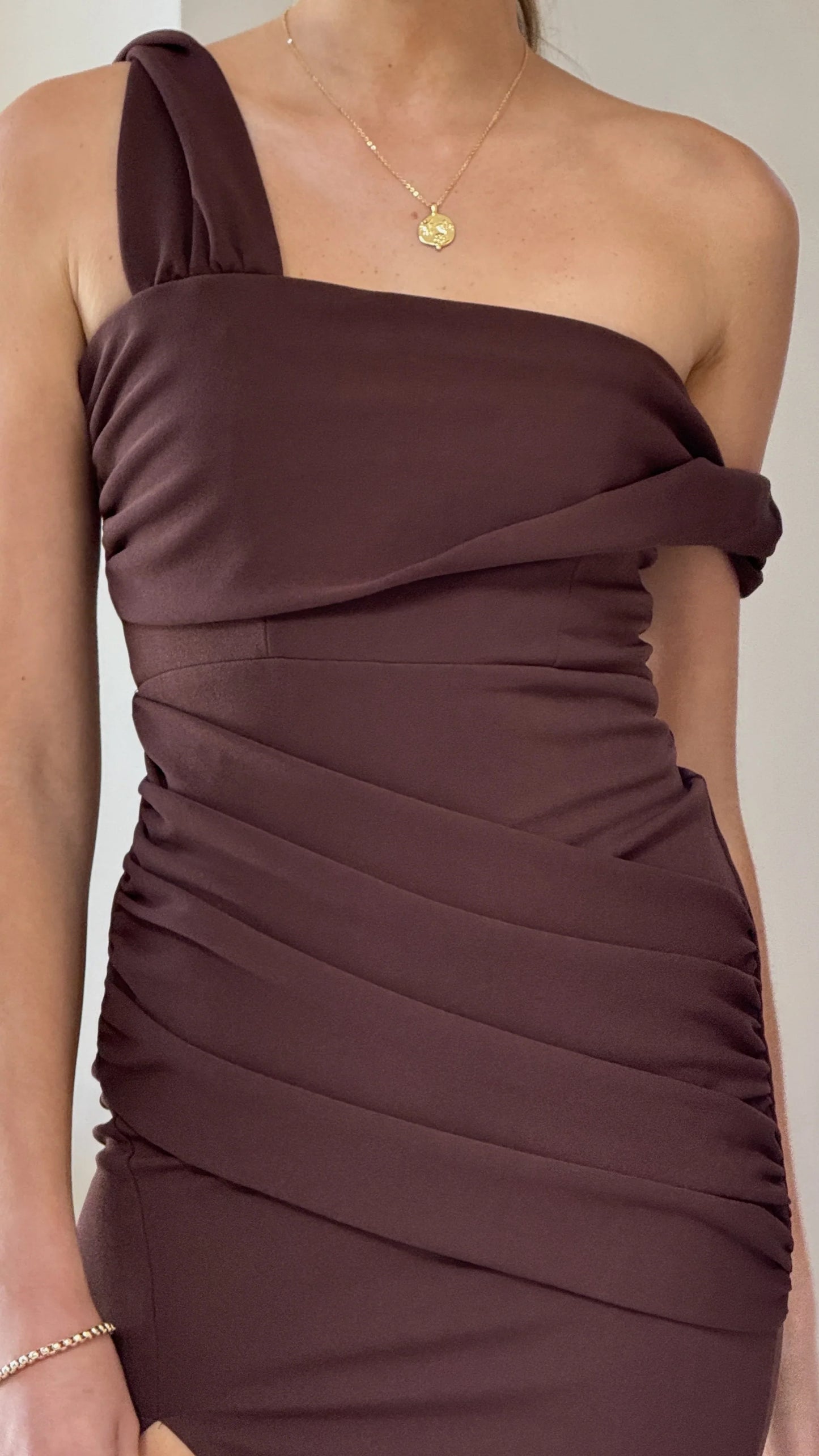Gardenia Maxi Dress Chocolate