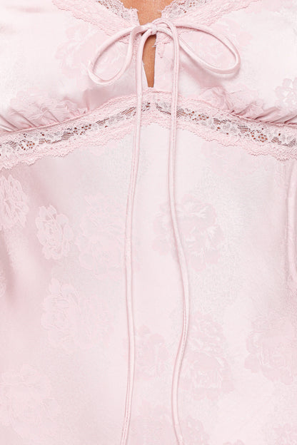 Melita Lace Maxi Dress Pink