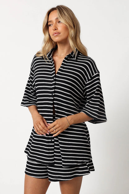 Linnea Short Set Black White