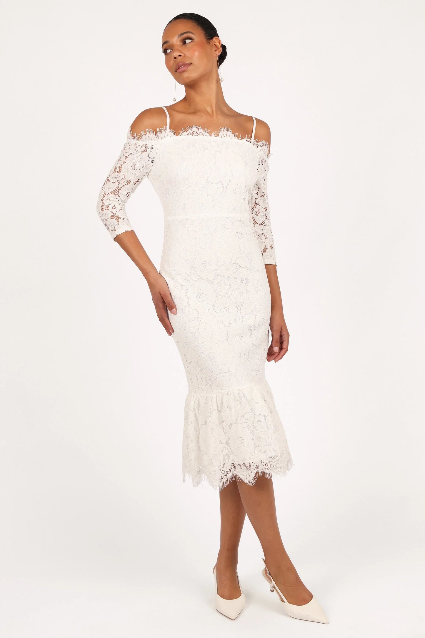 Lindy Midi Dress White