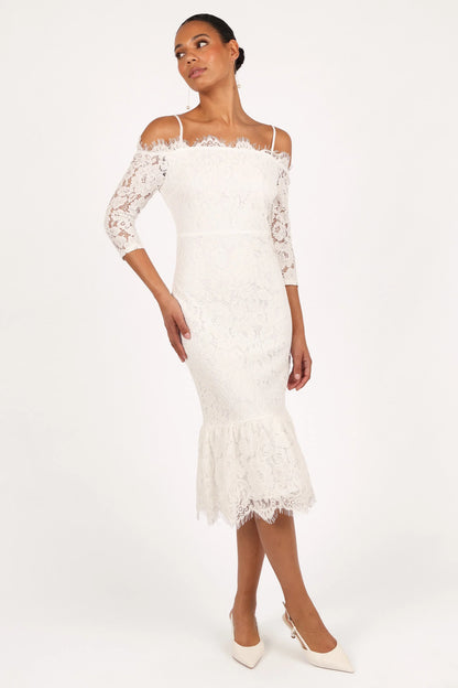 Lindy Midi Dress White