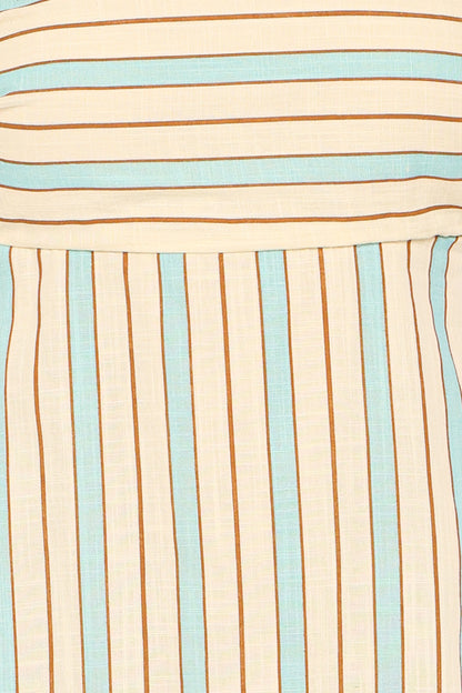 Brea Maxi Dress Green Stripe