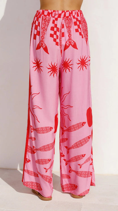 Kanya Pants Pink Red Tide