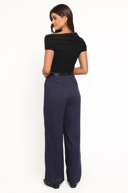 Dean Linen Pants Navy