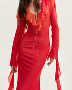 Flowy coral maxi dress Xo Xo