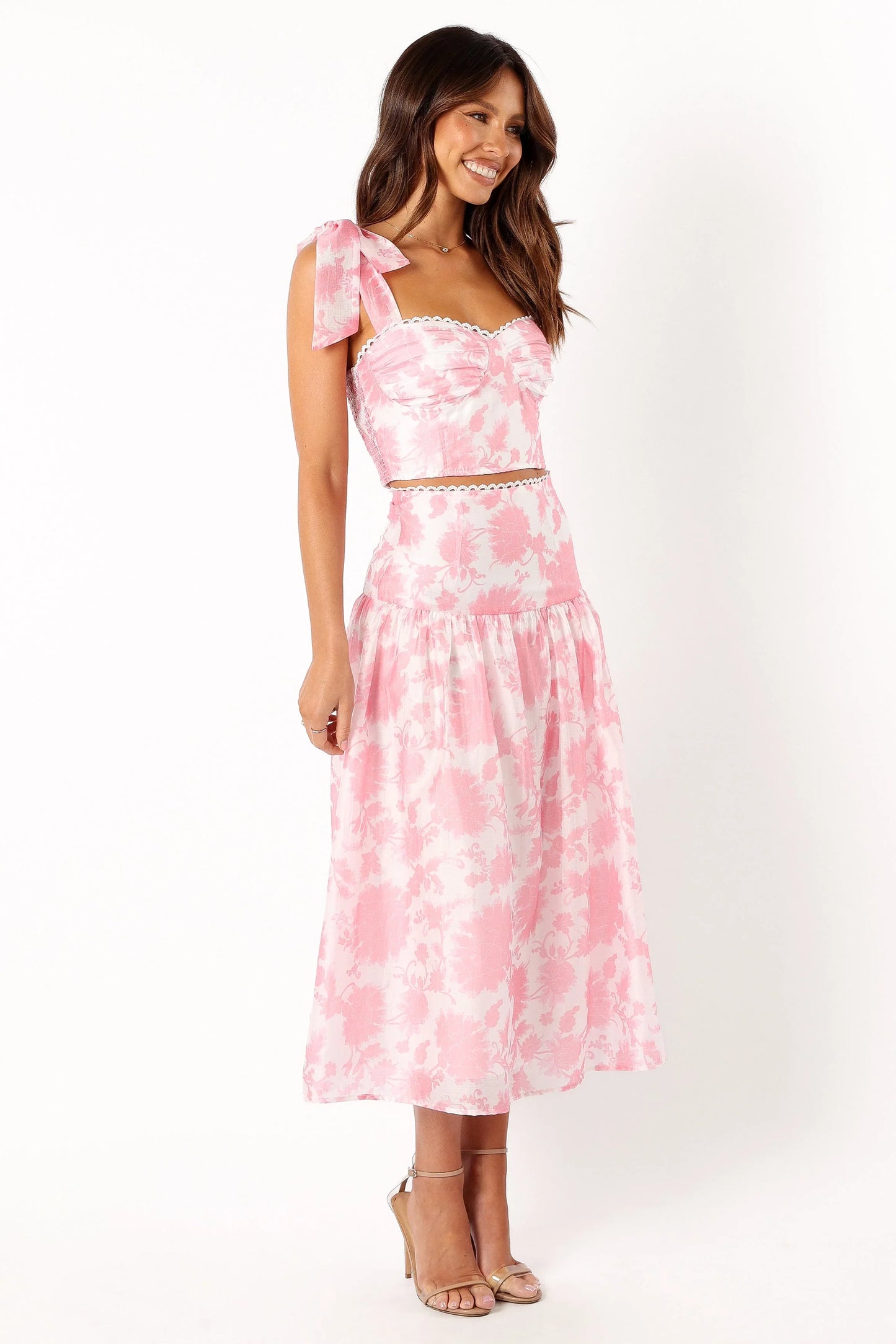 Elle Two Piece Set Pink Floral