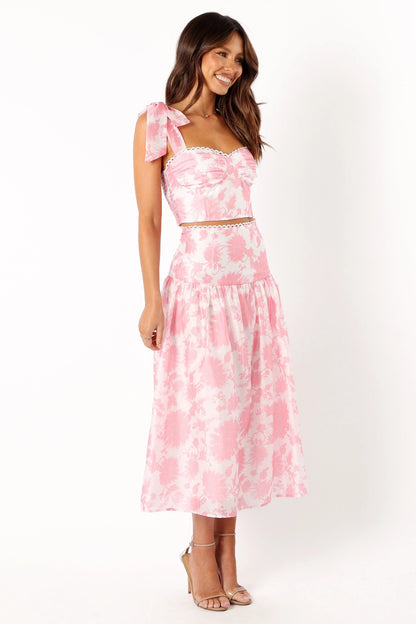 Elle Two Piece Set Pink Floral