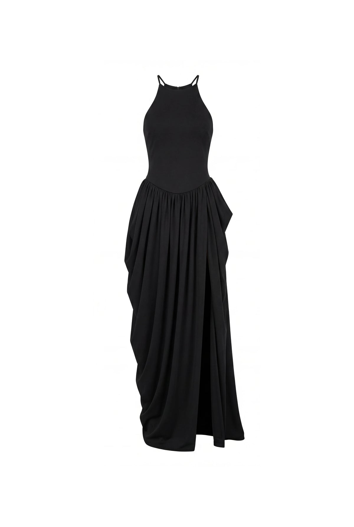 Black Elastic Maxi Dress