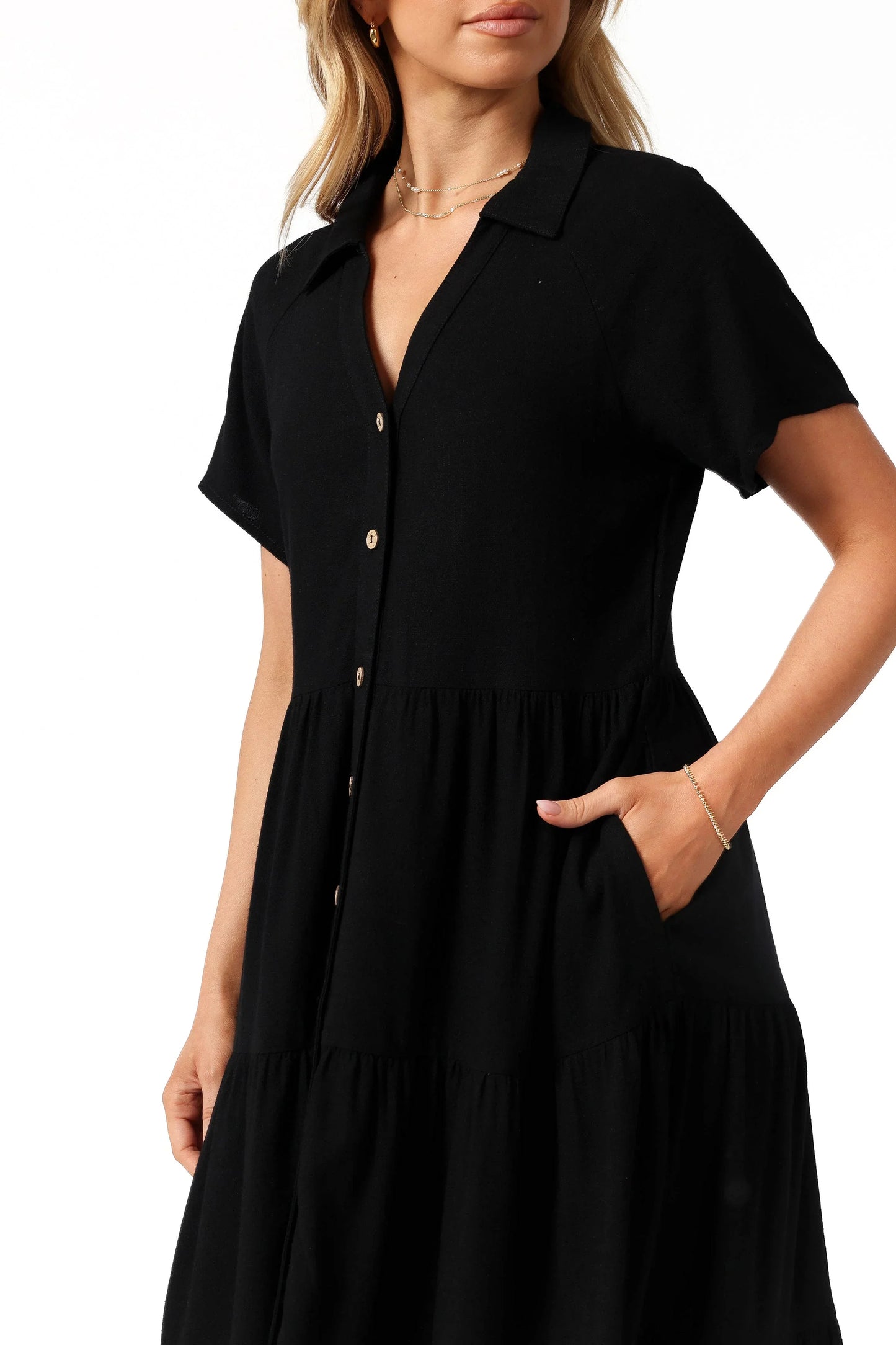 Natalya Midi Dress Black