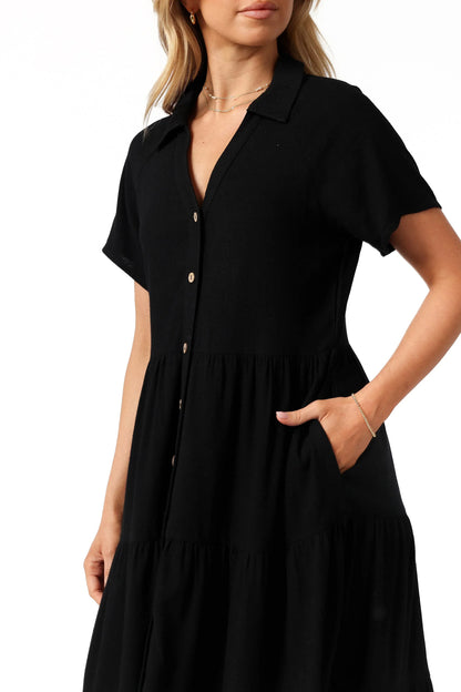 Natalya Midi Dress Black