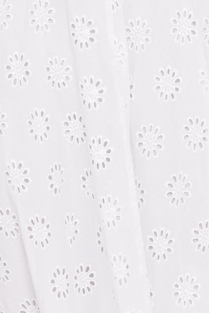 Varia Eyelet Maxi Skirt White