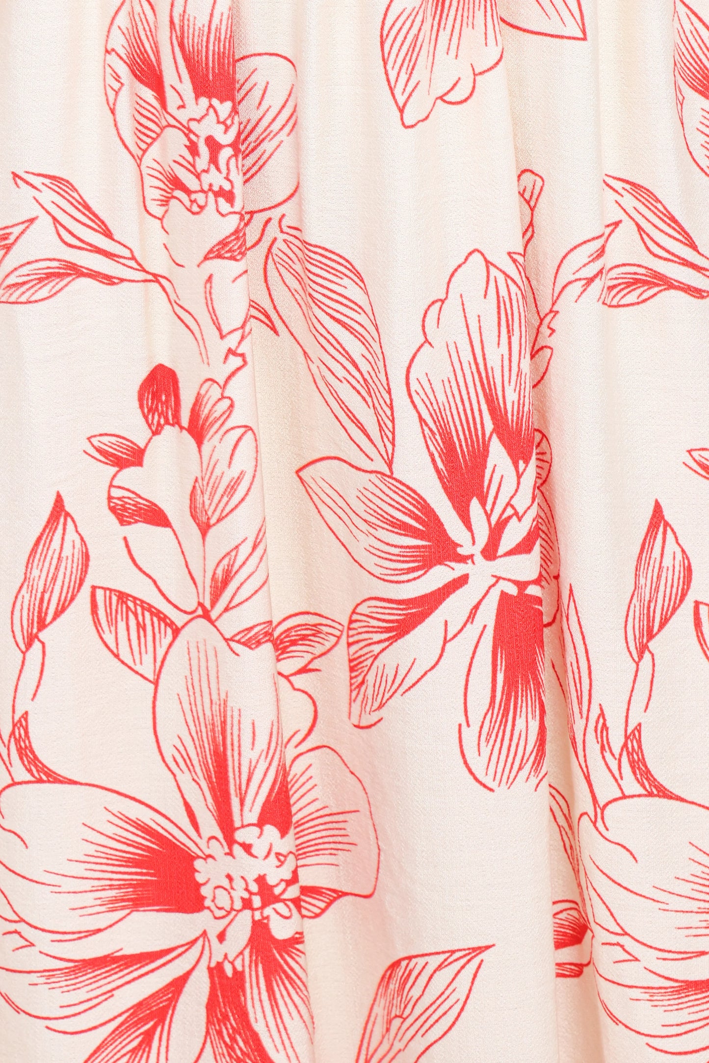 Avania Strapless Midi Dress Red Floral