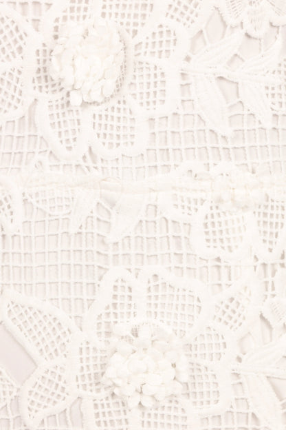 Adalyn Halterneck Midi Dress White