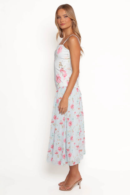 Renata Maxi Dress Blue Floral