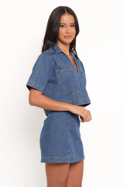 Cera Two Piece Set Medium Denim