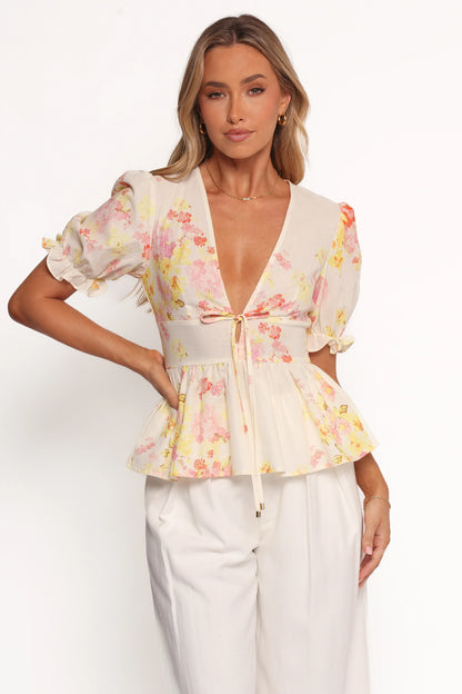 Duchess Top Pink Floral