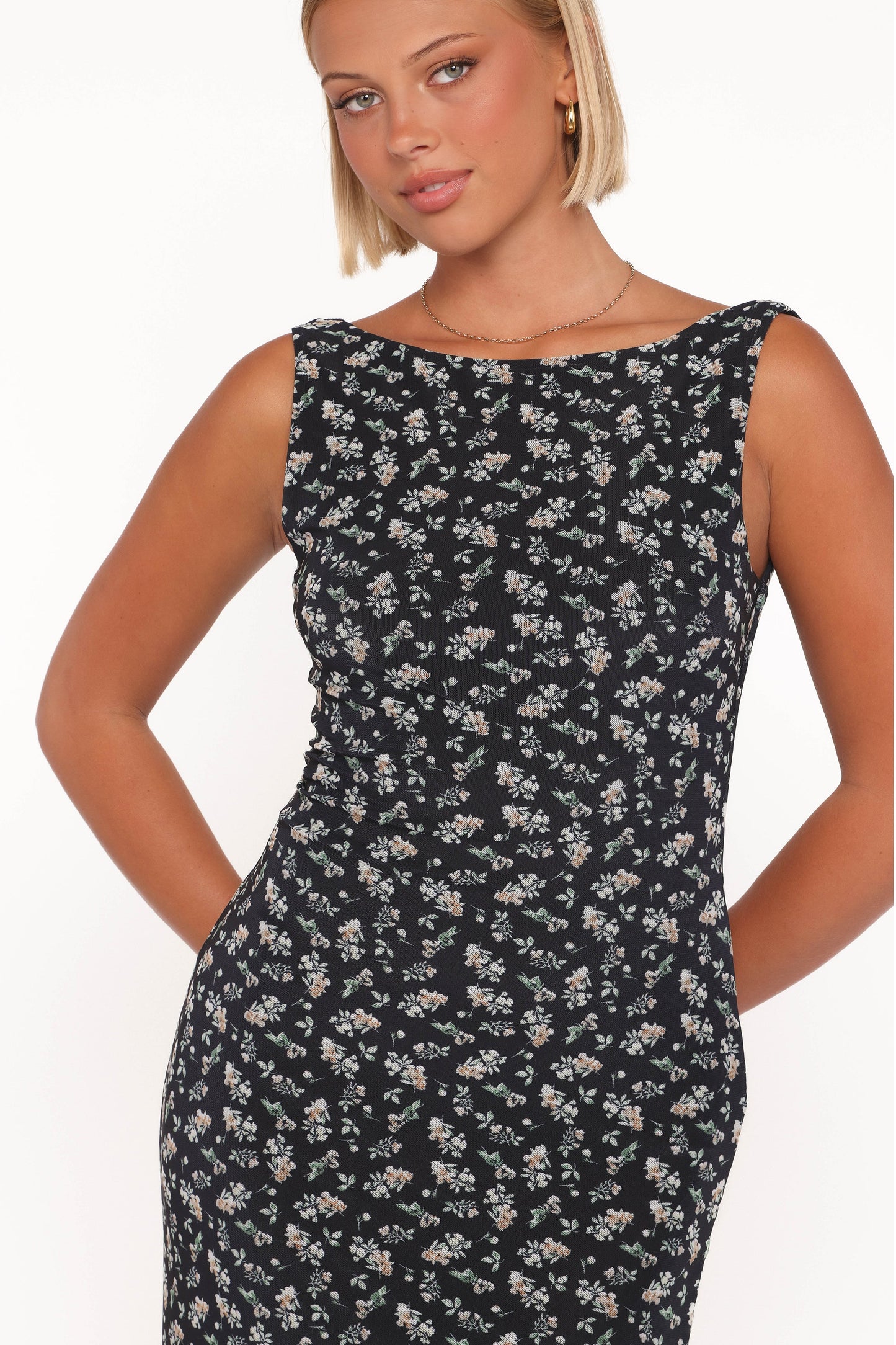 Brissa Maxi Dress Black Floral