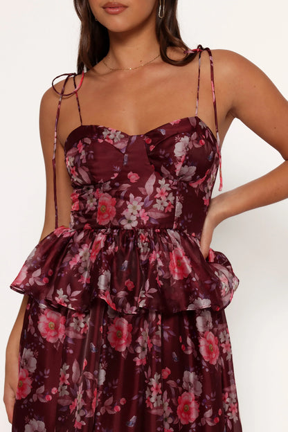 Mazy Midi Dress Purple Magenta