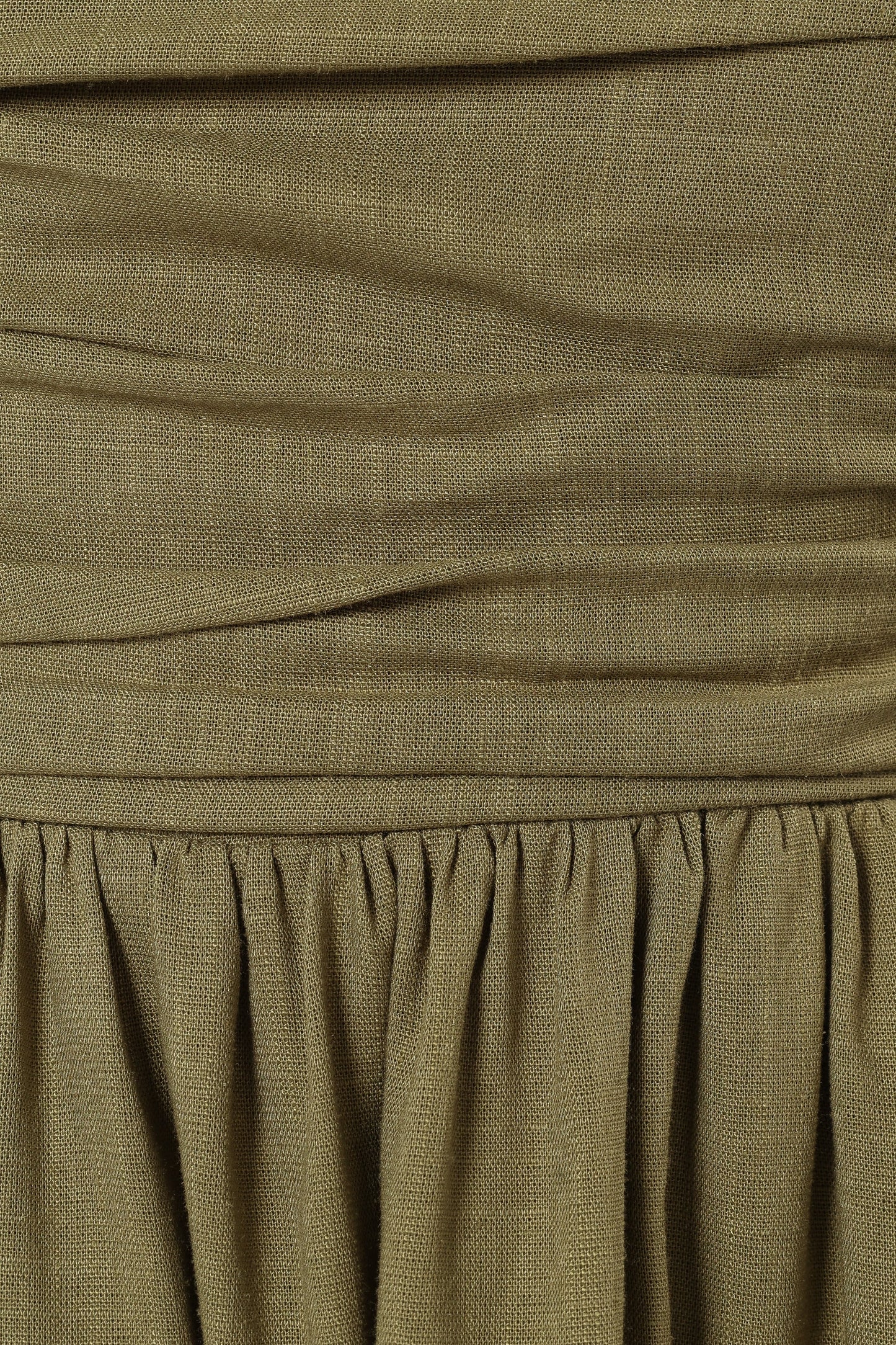 Kayt Strapless Dress Olive Green