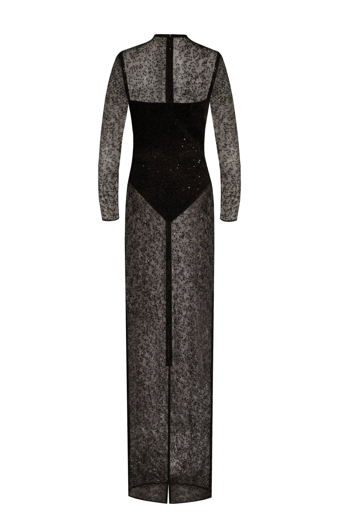 Crystal embellished striking maxi dress