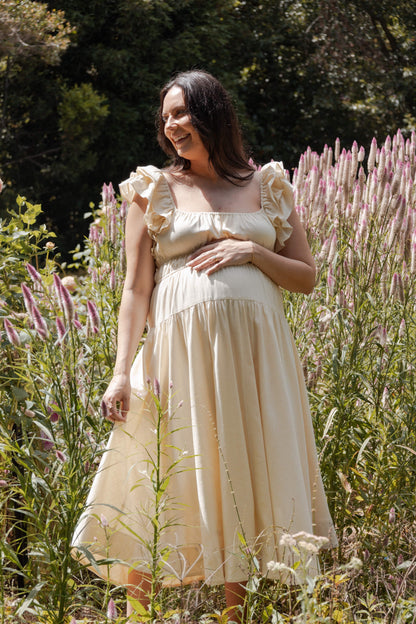 Linda Midi Dress Butter Yellow