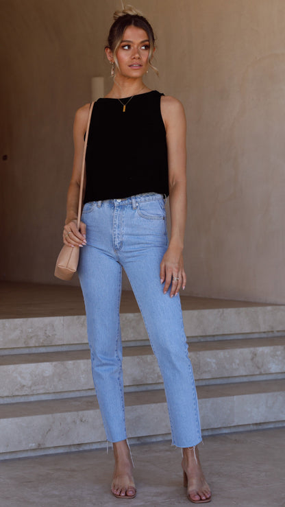 Persephone Crop Top Black