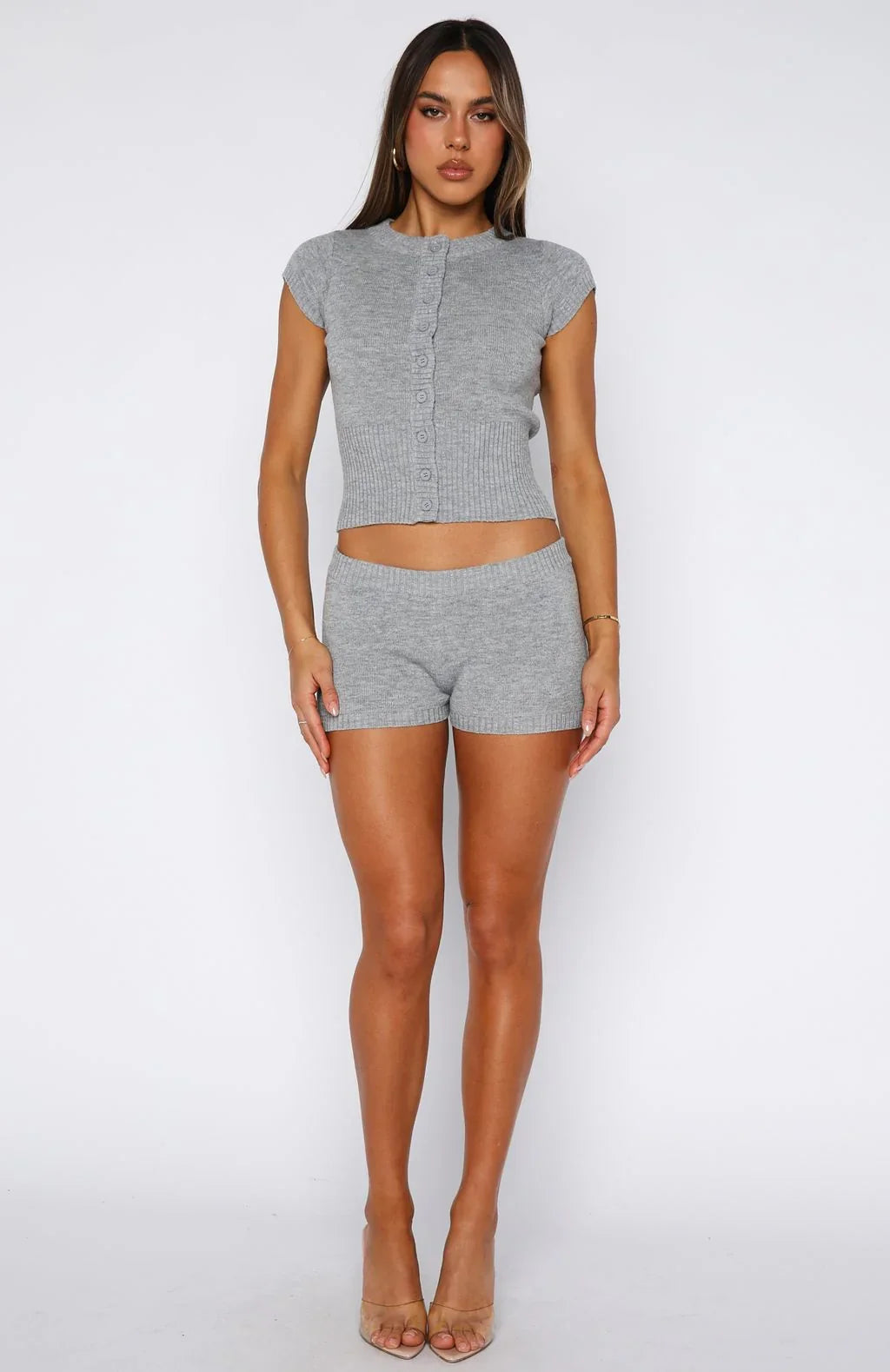 Almost Love Knit Top Grey