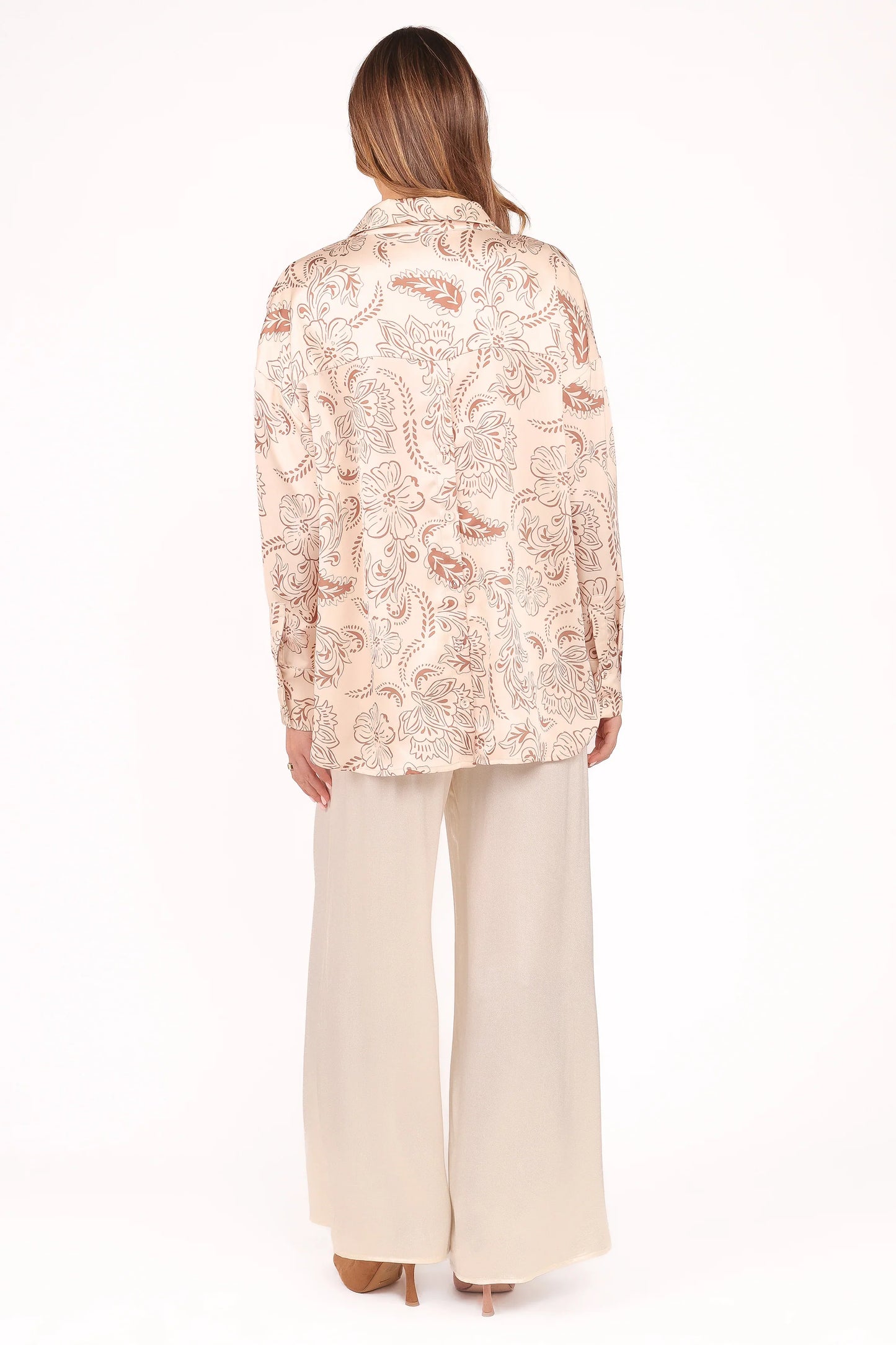 Valia Wide Leg Pant Cream