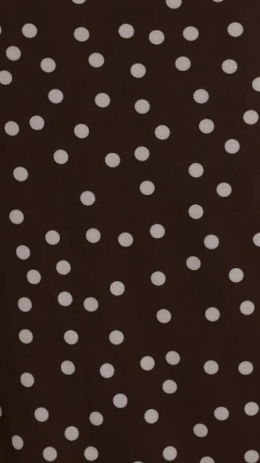 Lilani Maxi Dress Chocolate White Polka Dot